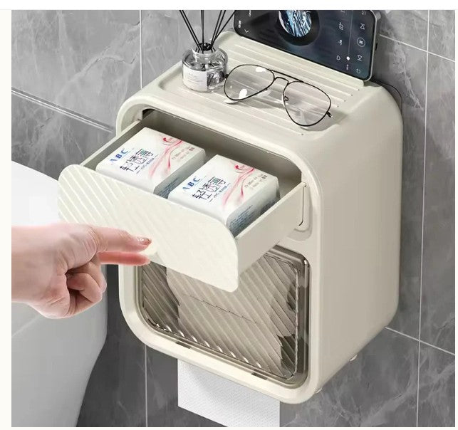 Organizador y Dispensador de Baño con Cajón Oculto