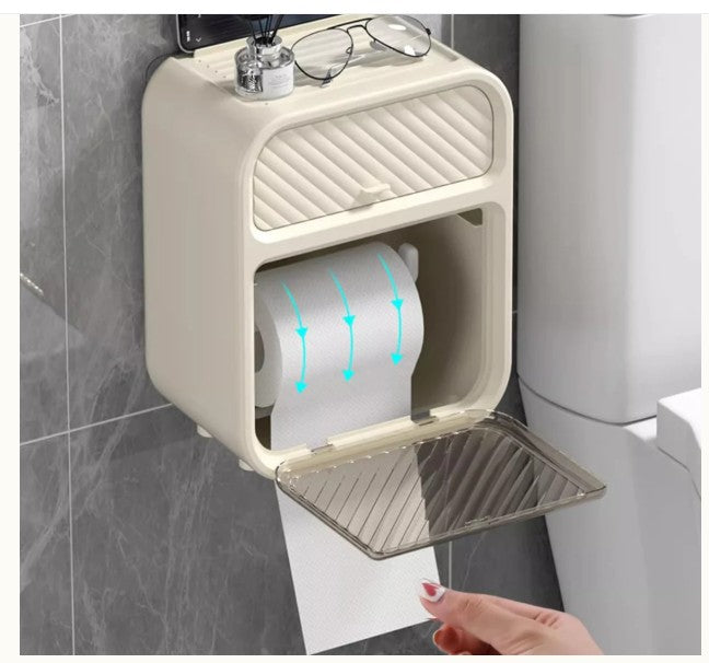 Organizador y Dispensador de Baño con Cajón Oculto